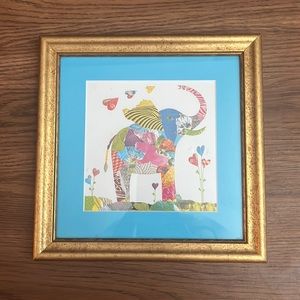 Antique print of elephant.